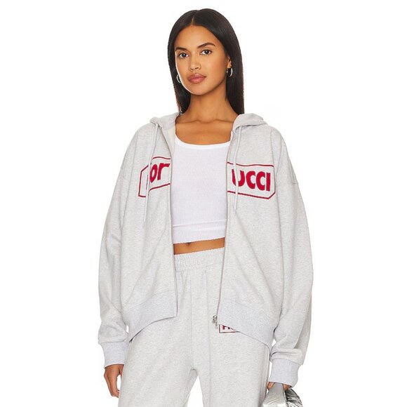 FIORUCCI Logo Zip Hoodie Grey Sweatshirt - Picture 1 of 4